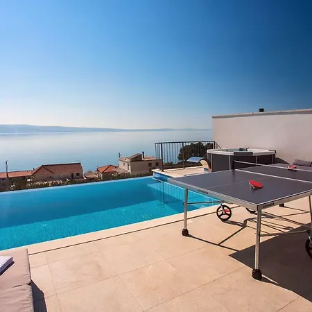빌라 Nano, 4 Bedrooms, Jacuzzi, Heated Pool, Sea Views, Pebble 850m